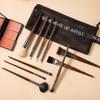 10-Piece Beginner Makeup Brush Set - Contour, Highlighter, Eyeshadow with Animal Hair