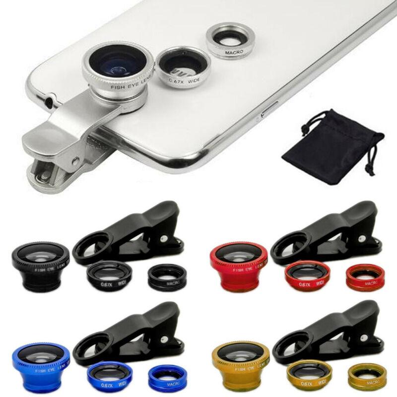 Buy Universal 3 In 1 Clip-on Fish Eye Macro Wide Angle Mobile Phone ...