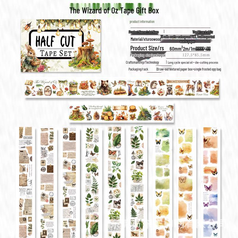 Die-cut PET Washi Tape Set: Coffee Theme, European & American Style for Journaling & Decoration