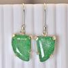 A+ CERTIFIED 925 Sterling Silver 57 Ct Natural Green Emerald Stone Fancy Earring MY.ER-41-NS
