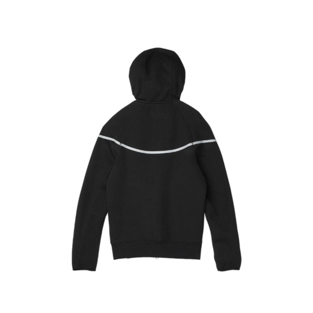 Mikina s kapucí na zip Nike Sportswear Tech Fleece Windrunner Černá Bemis Stříbrná