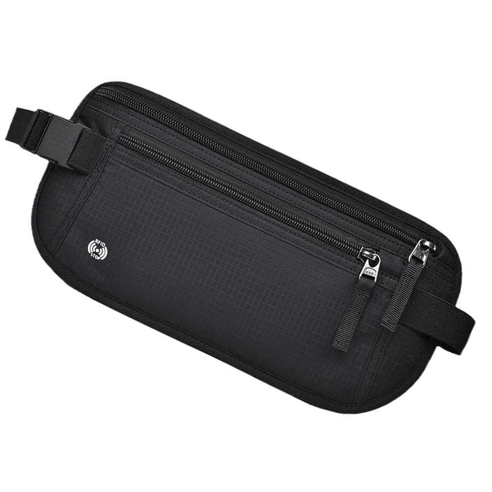 Hırsızlığa Karşı RFID Korumalı Seyahat Fanny Paketi Pasaport Tutucu İnce Seyahat Cüzdanı Kadınlar ve Erkekler için