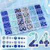 Fluorescent AB Resin Flat-Back Rhinestones for Nail Art - Mixed Sizes