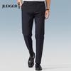 Judger Herren Seidenmischung Gerade geschnittene Business Casual Hose