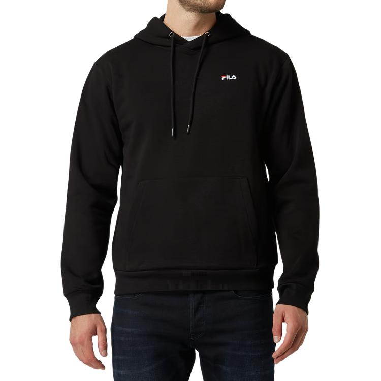 FILA Sweatshirts Men's Black Hooded Moderate Regular FS2POF1102X-BLK