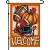 Fall Garden Flag Pumpkin Football  Double Sided for Outside Welcome Small Seasonal Autumn Yard Decoration