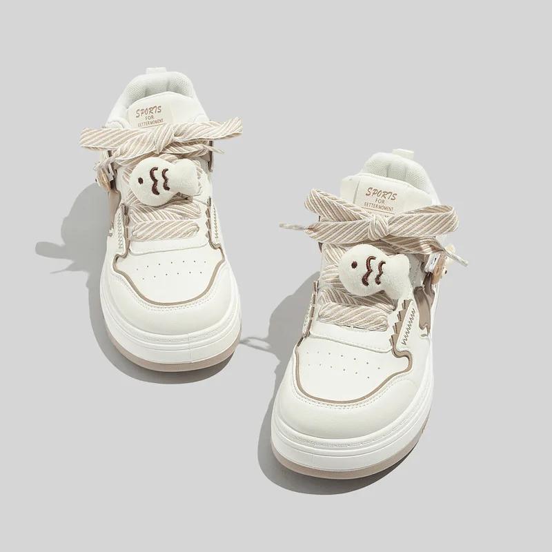 2024 New Platform Non-slip Women's Sneakers Vulcanize Shoes Fashion Flat Increase Lace Up Tenis Sport High Top Brands Shoes