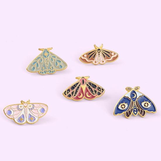 Women Brooch Moth Enamel Exquisite Special Cute Bag Pin for Gift