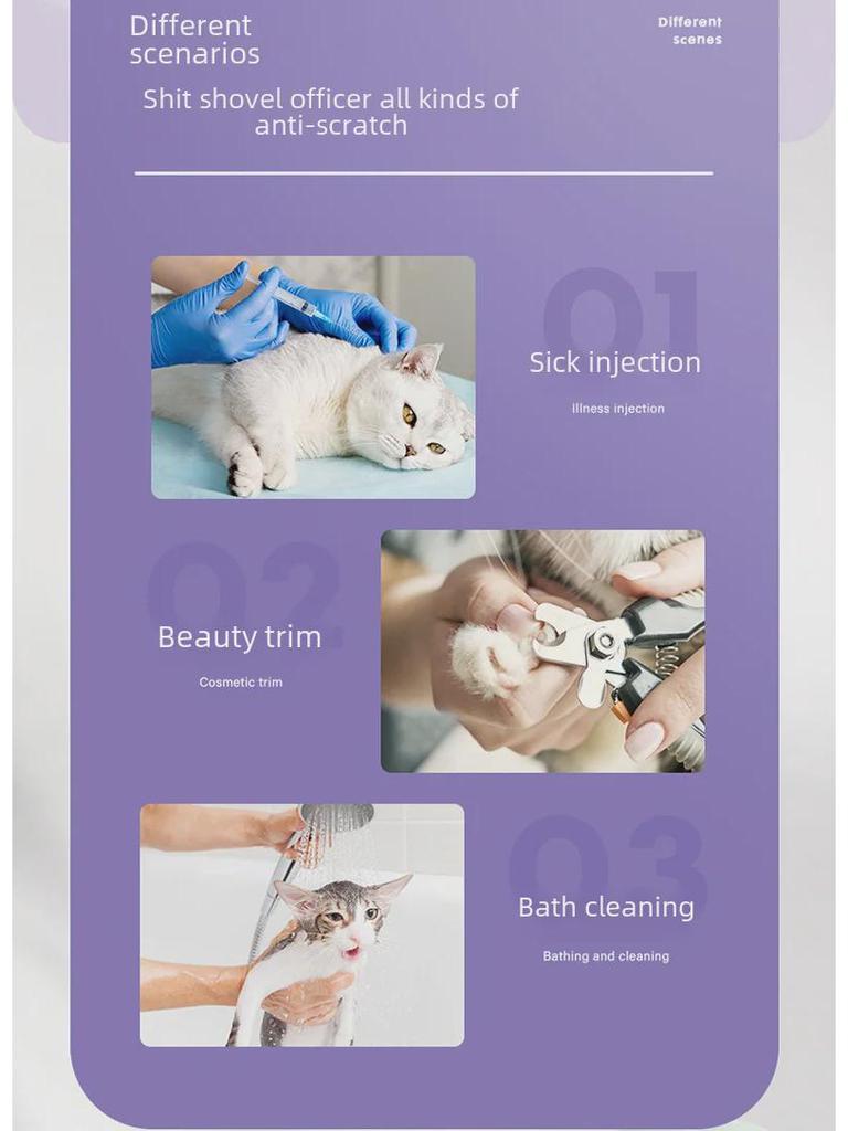 Cat Bathing Anti-Scratch Foot Covers and Gloves
