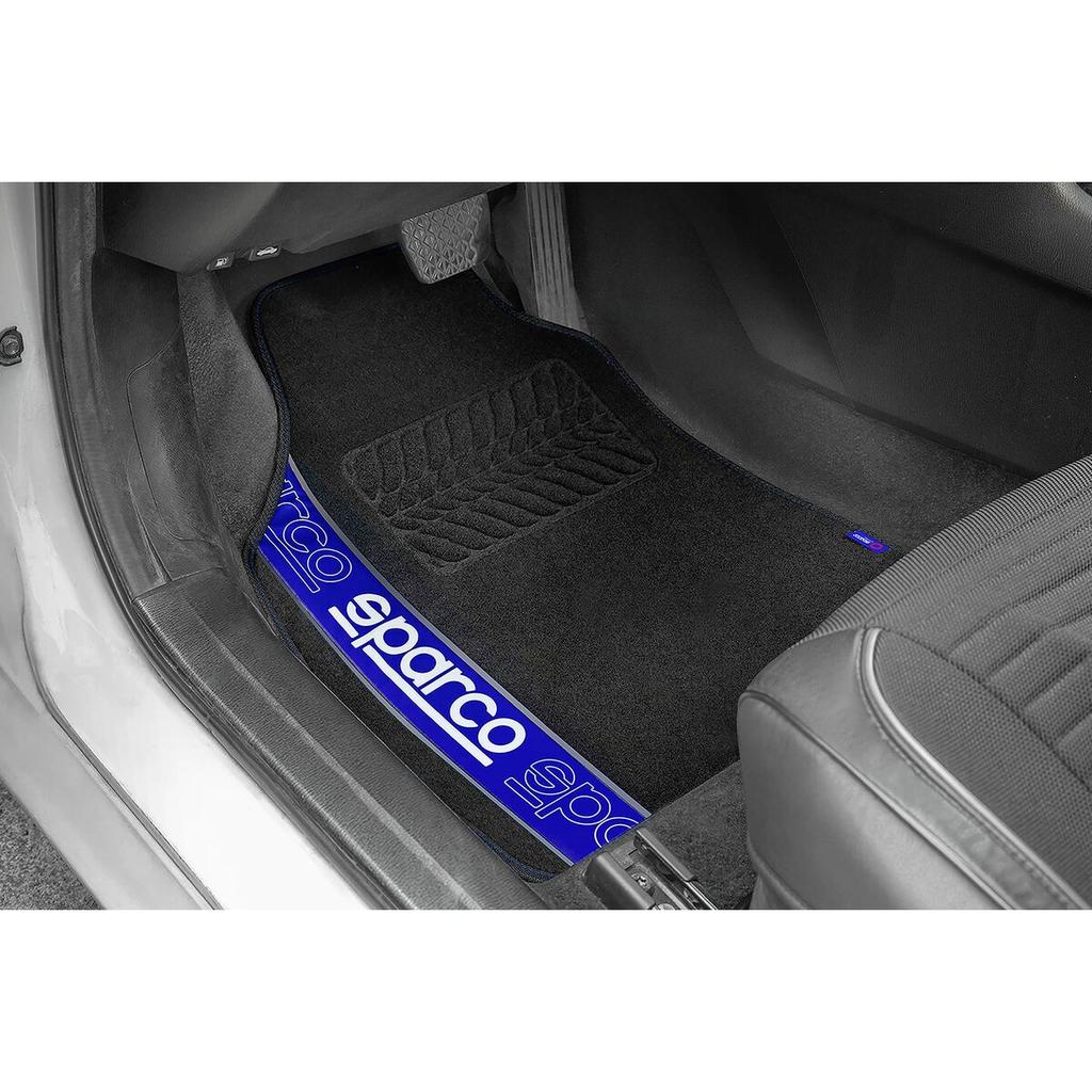 Sparco F510 Car Mat Set Universal Carpet Black Blue 4 Pieces