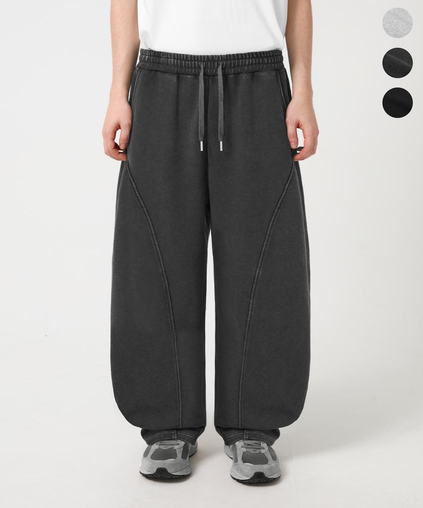 TRILLION (Summer Fabric) Curved Cut Sweatpants_3Color (B Type)