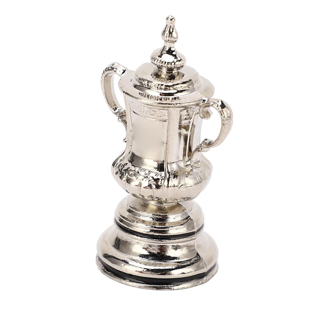 Mini Soccer Game Trophy Cup Model High Simulation Metal Football League Trophy Ornaments Decor