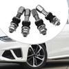 4Pcs TR48e Car Bolt Screw On Tire Valve Stem Chrome Metal High Pressure Flush W/ Cap Automotive Accessories