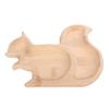 Snack Serving Plate Multifunctional Wood Squirrel Shaped Fruits Storage Plate for Parties Weddings