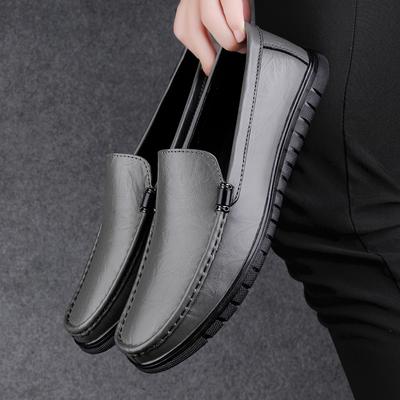 Modne męskie buty casualowe z prawdziwej skóry Luksusowe miękkie mokasyny męskie Ręcznie robione mokasyny Proste męskie wsuwane buty łódki Buty do jazdy