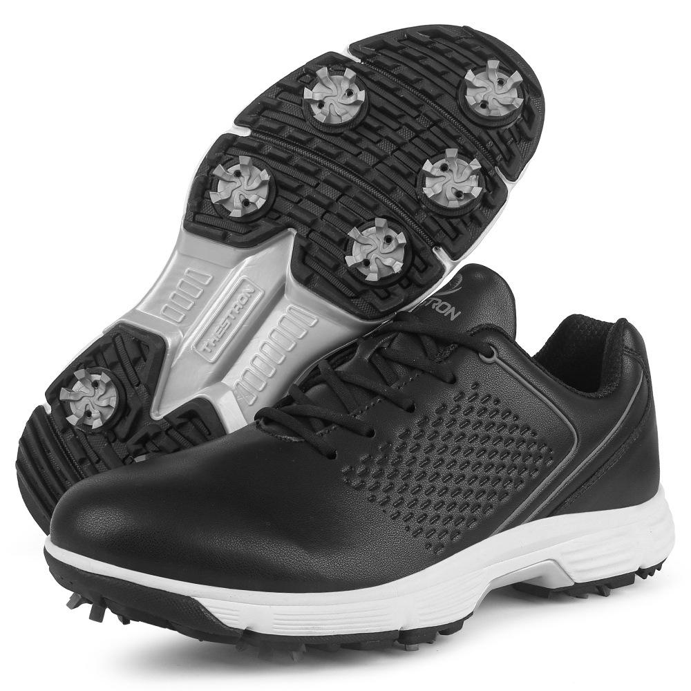 Men's Breathable Lace-up Spiked Golf Shoes