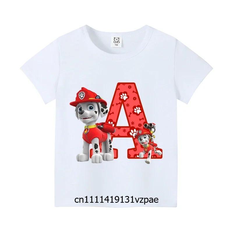 PAW Patrols Children Short Sleeve T-shirt Summer Kids Cartoon Printed Clothing Boy Casual Cotton Tee Girl Anime Cute Tops Gifts