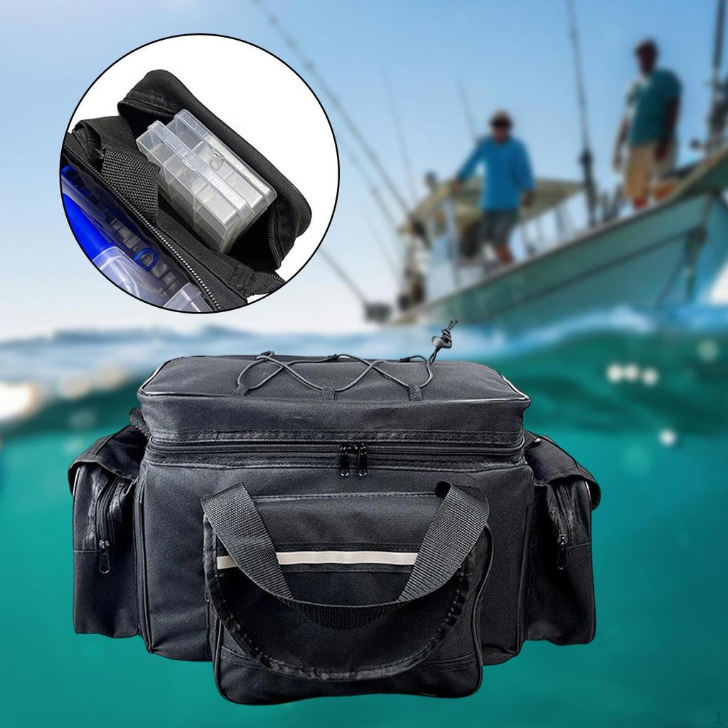 Fishing Bag Carry Case Multipurpose Organizer Pole Reel Gear Storage