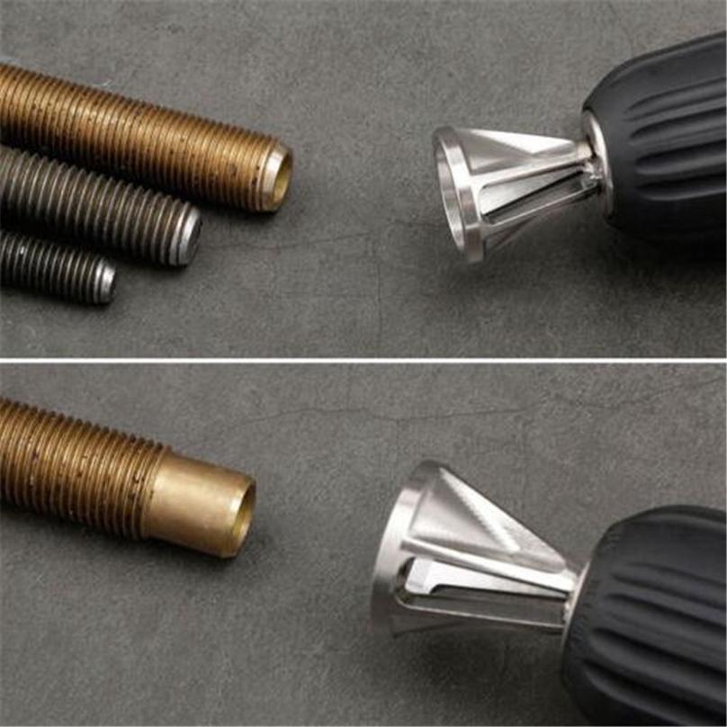 Home Accessories Metal Trimming Deburring CCHmfer Tool Six-slot Chamfering Tool with Silver Triangle Handle