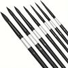 7Pcs Art Brush Set - Round/Pointed Tips For Gouache/H2O | Beginner Artist Kit W/Wood Handle (No Shed)