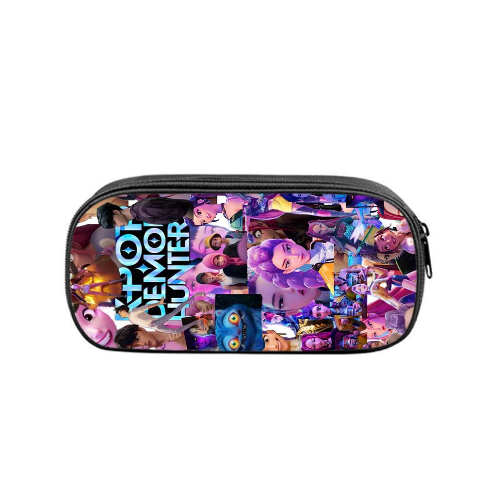 Huntrix Kpop student print pencil bag Kpop witch hunting girl group student storage stationery bag pencil bag KTY