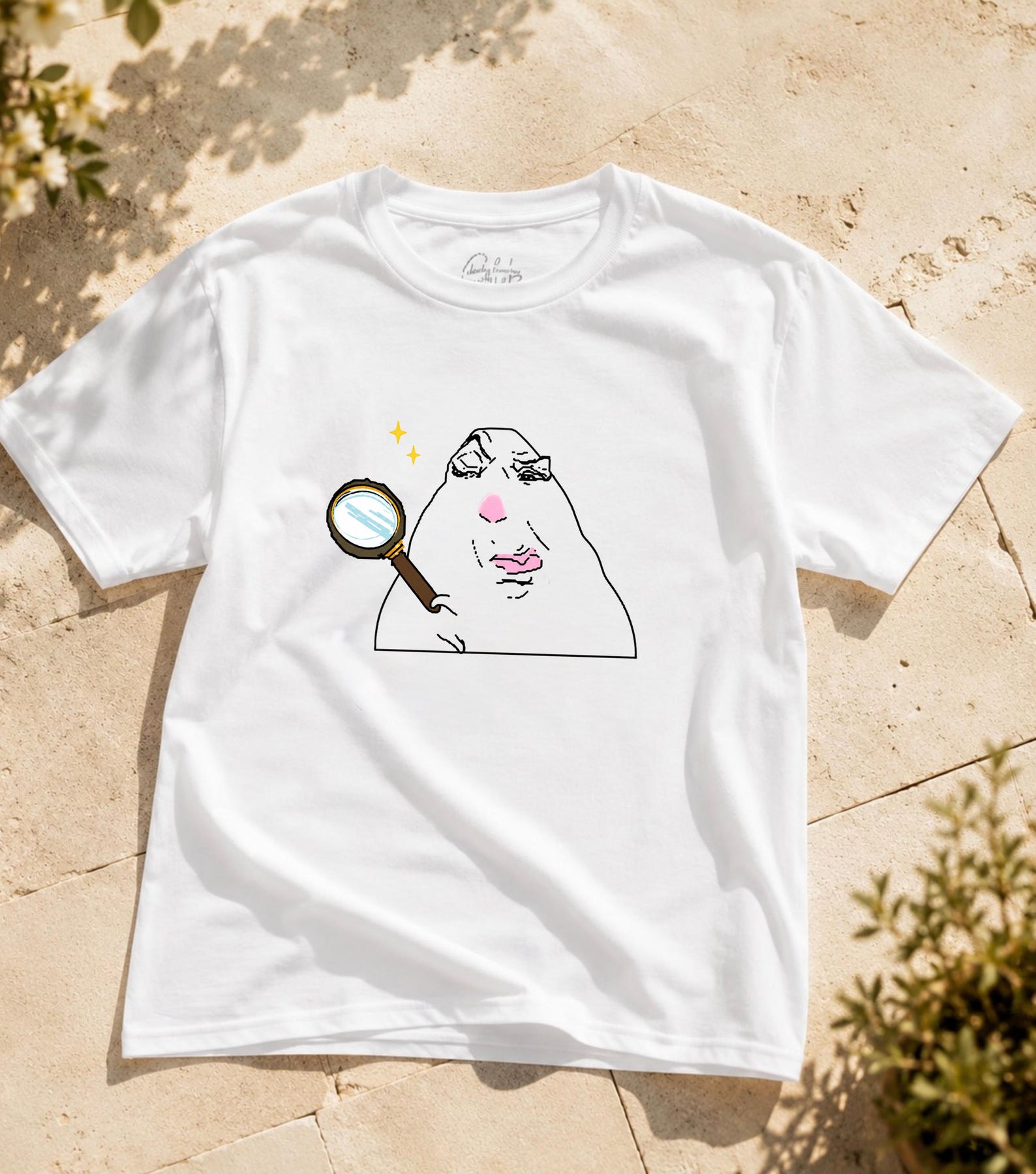 Hamster Detective Illustration T-Shirt | Funny Hamster Graphic Tee | Comfort Meme T-Shirt XL