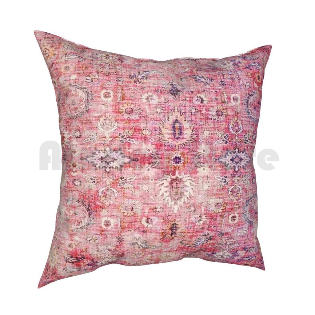Antique Traditional Pink Moroccan Style Pillow Case Printed Home Soft DIY Pillow Cover Moroccan Sahara Boho Hippie Bohemien