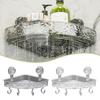 No Drill Bathroom Shelves Suction Cups Toilet Washbasin Corner Storage Rack  Bathroom Accessories