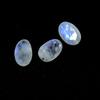 13X21MM Natural Rainbow Moonstone Checker Cut 29Cts. Oval Gemstone 3Pcs Lot RML-447