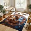 Elephant Theme Crystal Velvet Rug Personalized Custom Name Text Soft Floor Mat Home Decor