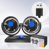 Car Fan 360° Adjustable 2 Head Air Fan Automotive Electric Fan Usb/12V/24V Fan 2 Speeds Car Silent Fan For Home Desk Office&Car