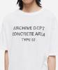 Dipain Vintage Archive Half T-Shirt Stone White