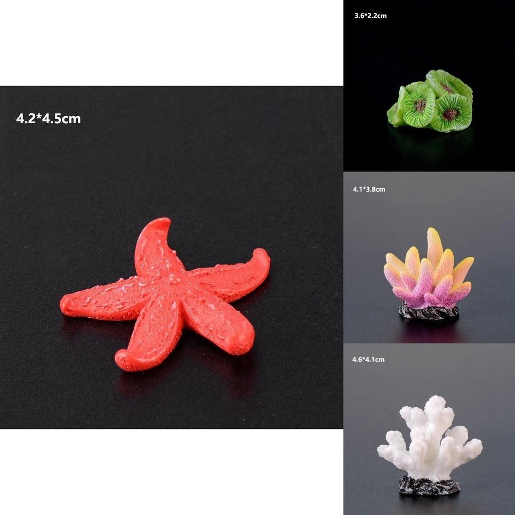 Realistic Resin Coral Aquarium Fish Tank Decoration Miniature Gift Diy Starfish