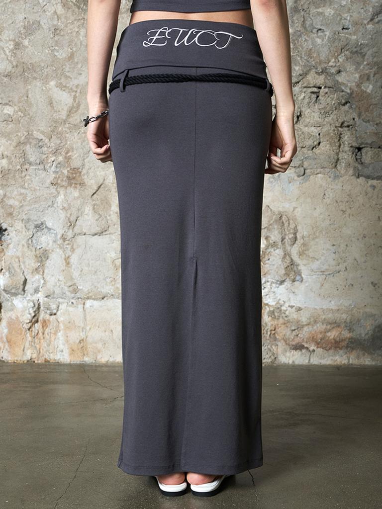 Iyussiti Folding Maxi Skirt - Charcoal