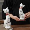 Nordic Style Ceramic Cat and Dog Couple Figurines – Cute Home Decor Ornaments for Desktop or Shelf