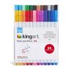 24pc Fine Line Color Ink Pens 0.4mm Tips Non-Toxic Waterproof Fade-Resistant Drawing Coloring Pens Artists Doodling Illustrating