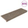 Tapis d'Escalier Autocollants - VIDAXL - 15 pcs - Antidérapants - Insonorisants - 65x21x4 cm