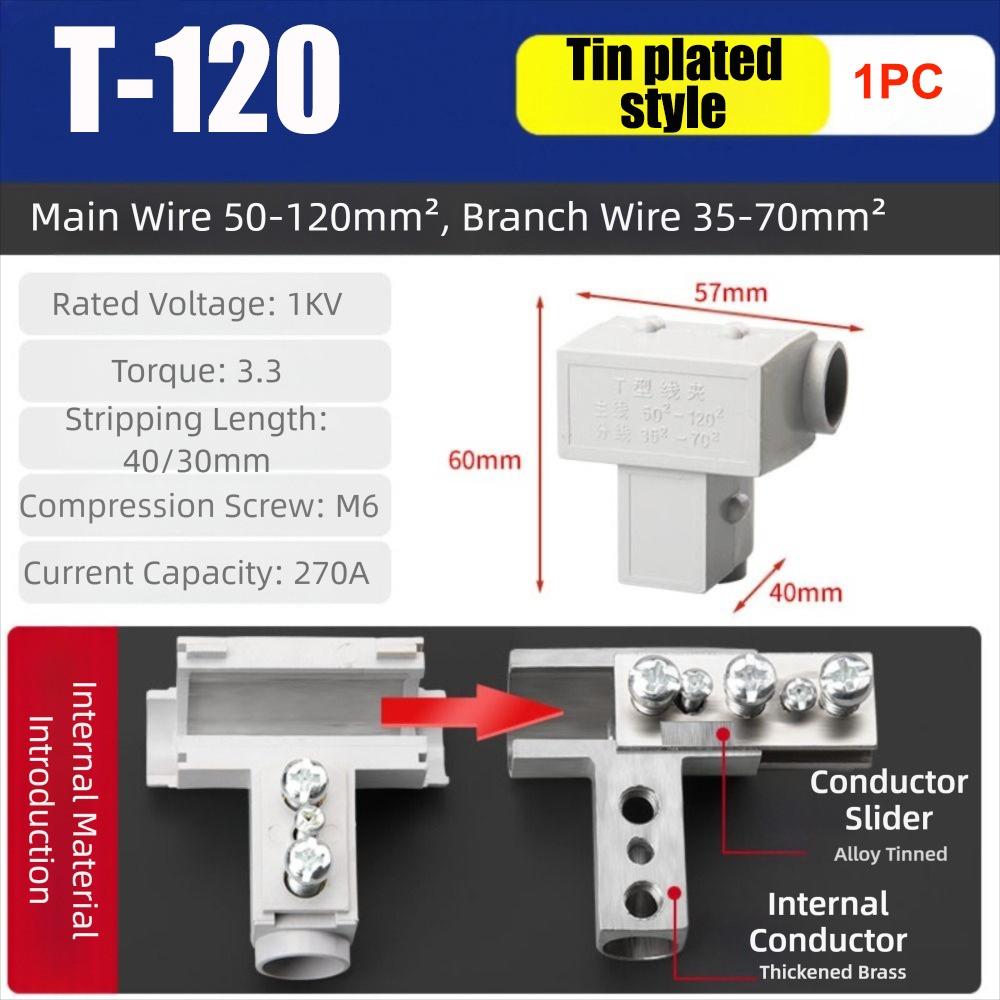 Conductor Brass High Power Splitter High Power Fast Connector Quick Terminal Block