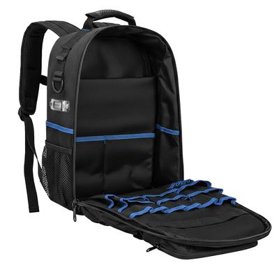 Sac Organisateur Multi-Compartiments Grande Capacité Sac à Bandoulière Professionnel pour le Travail Sac de Rangement pour Outils Matériel pour Technicien Câblage CVC