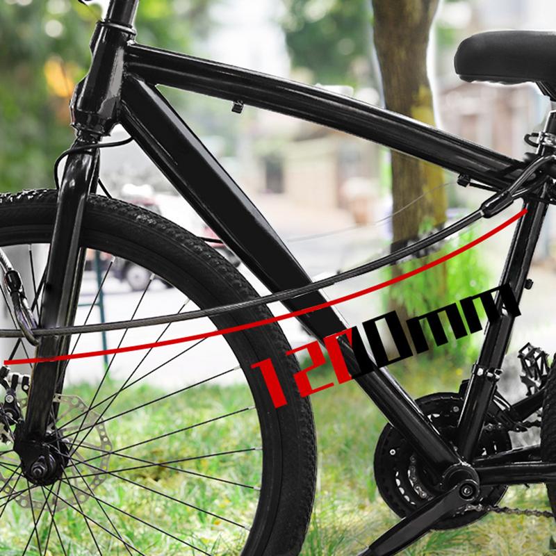Bikes Lock Cable Lock Anti-Theft Bicycles Safety Cable Double Loop End Security Cable Portable Sturdy Bikes Lock Cable Security темно-синий