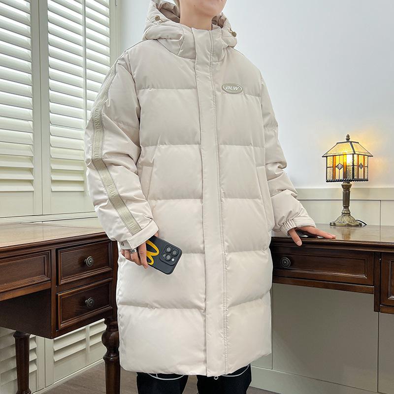 Winter Daunenjacke Herren Mittellang und Lang Sport und Freizeit Kapuzenjacke Zum Warmhalten