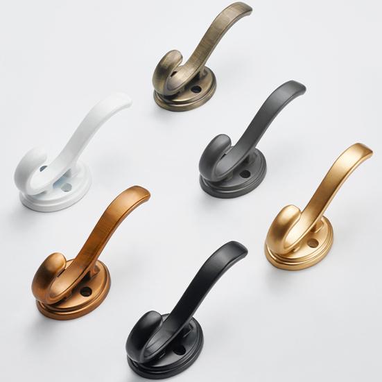 Wall-Mounted Alloy Hook Entrance Key Hanger Heavy Duty Bedroom Coat Scarf Hanger Wall Hook for Entryway Bathroom Kitchen