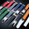 20mm 22mm Soft Rubber Strap for Tudor Black Bay Panda/Pro/Black Shield – Quick Release Diver Band with Stainless Steel Buckle