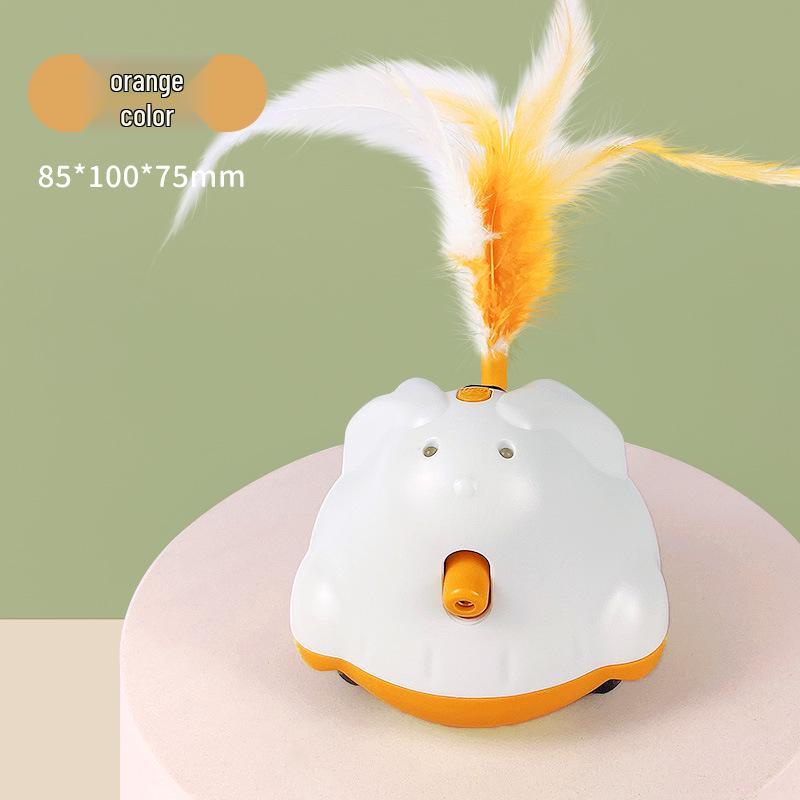 Electric Cat Toy: Automatic Feather Teaser & Infrared Turntable with Cat Ball