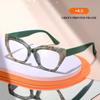 Women'S Elegant Cat-Eye Reading Glasses - Non- Elderly Glasses with Floral Pattern Full-Rim Frame for Everyday & Formal Events