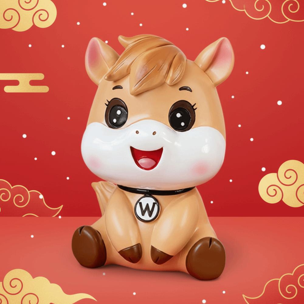 Dekorative Cartoon-Pferd Spardosen Spartank Pferd Sparschwein Ornament Heimdekoration