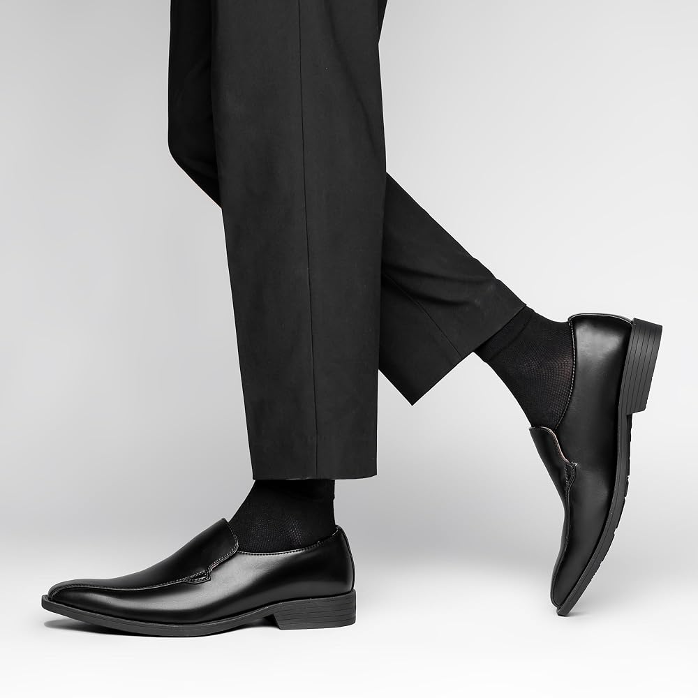 Foxsense Business Shoes, Men's Leather Loafers, Dress Shoes, Comfortable for Walking, Lightweight,