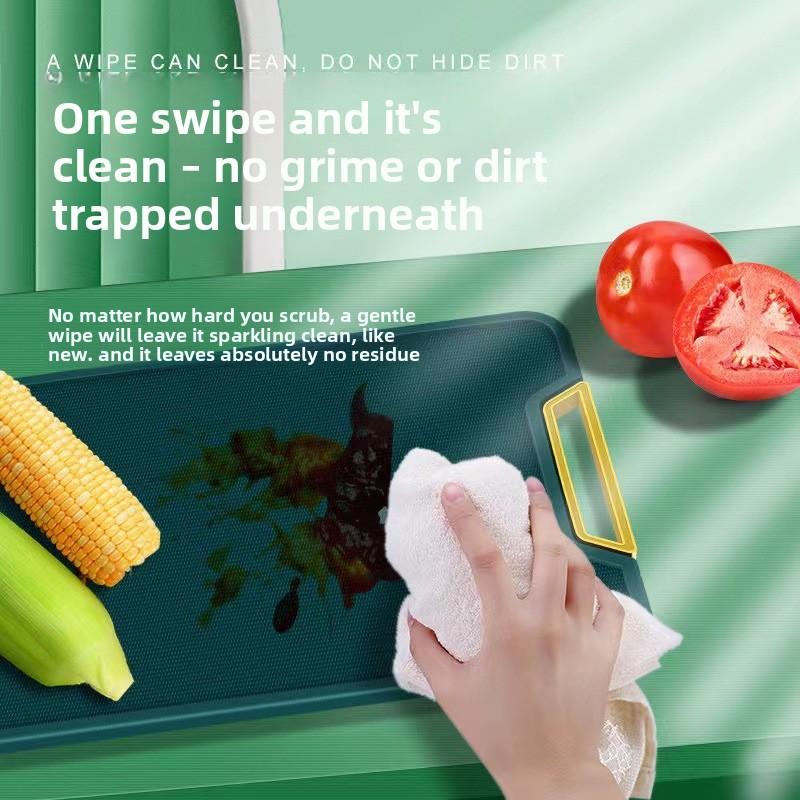 Planche à découper / Planche à couteaux. Vert foncé. Planche à découper pour fruits en plastique antibactérien et résistant à la moisissure. Il peut se tenir droit et tourner.