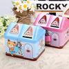 1Pc Cute Bear House Piggy Bank Box Mini Metal Bank Currency Coin Boxes For Children'S Savings Tank Birthday And Christmas Gifts
