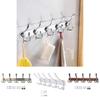 Modern Minimalist Wall Mount Heavy Duty Coat Hook With 5 Hooks For Bathroom And Hotel Doors